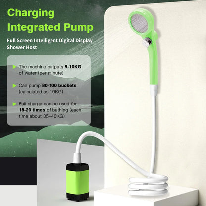 Camping Shower Pump with Digital Display 6000mAh by HitMyNeed