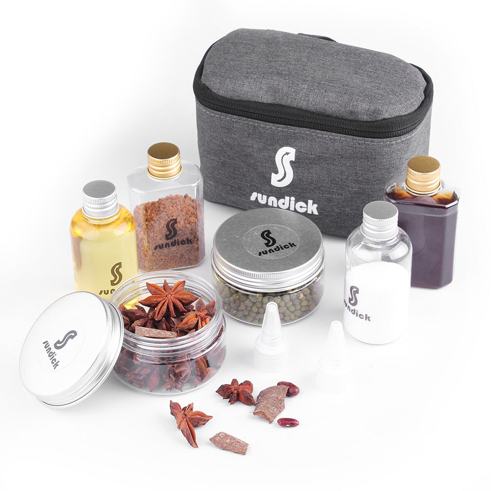 Camping Spice Containers Set with Storage Bag by HitMyNeed