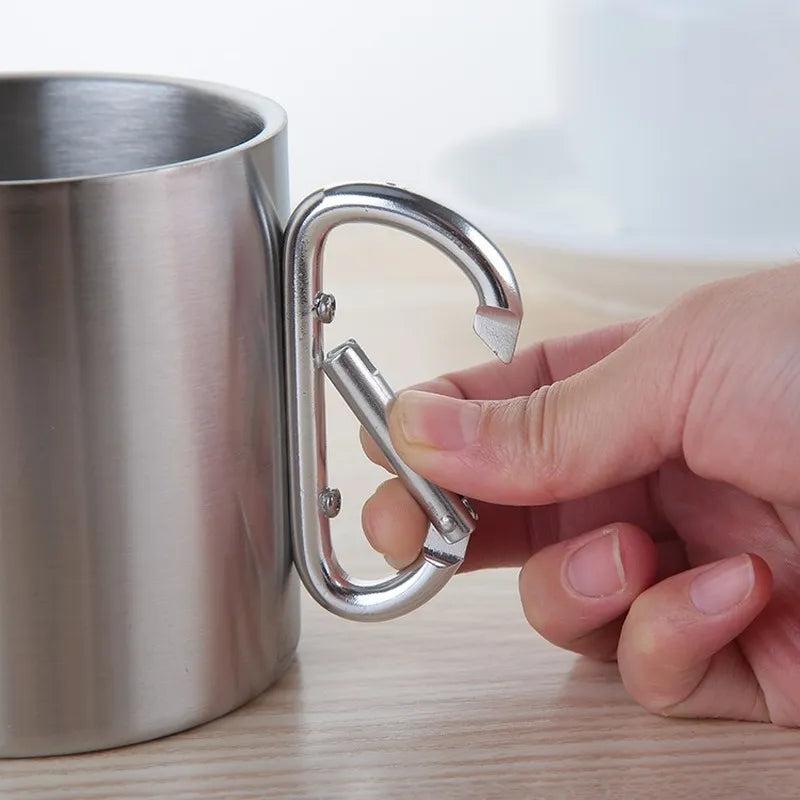 Camping Stainless Steel Carabiner Mug by HitMyNeed
