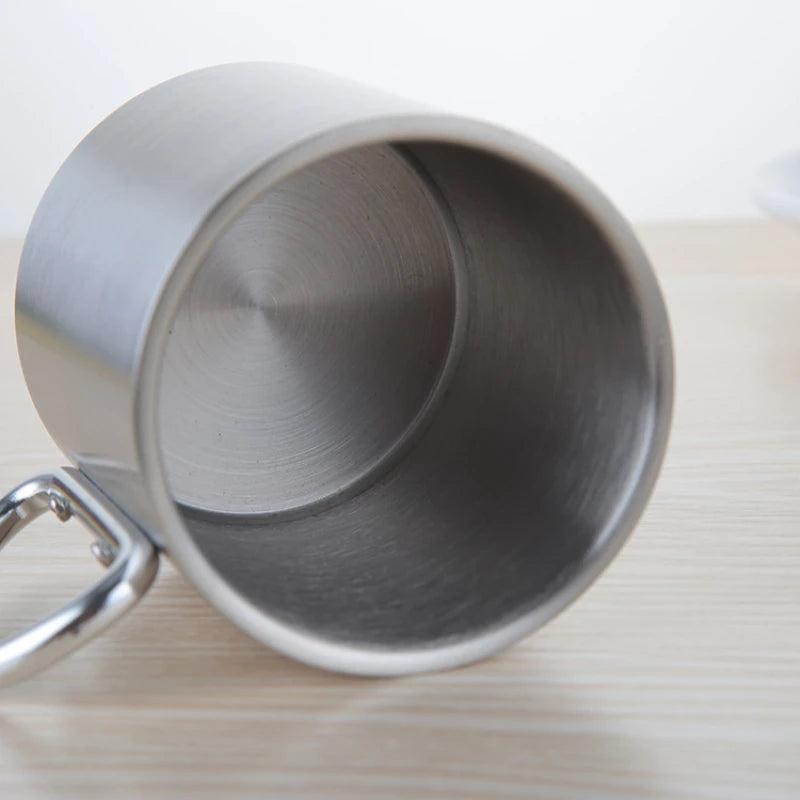 Camping Stainless Steel Carabiner Mug by HitMyNeed