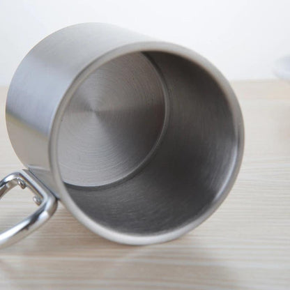 Camping Stainless Steel Carabiner Mug by HitMyNeed
