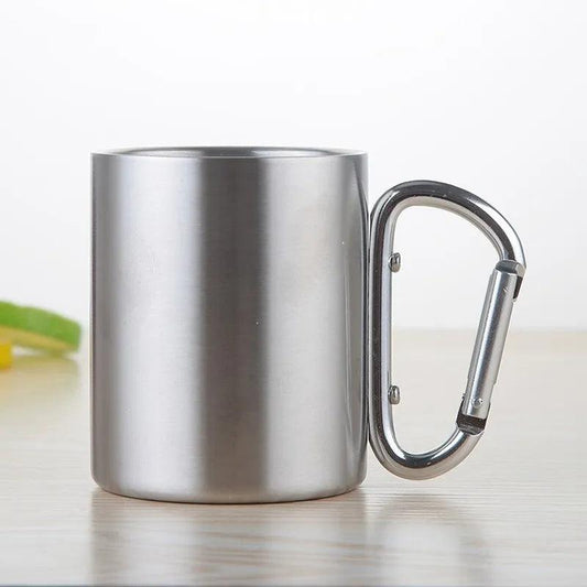 Camping Stainless Steel Carabiner Mug S - 220ml by HitMyNeed