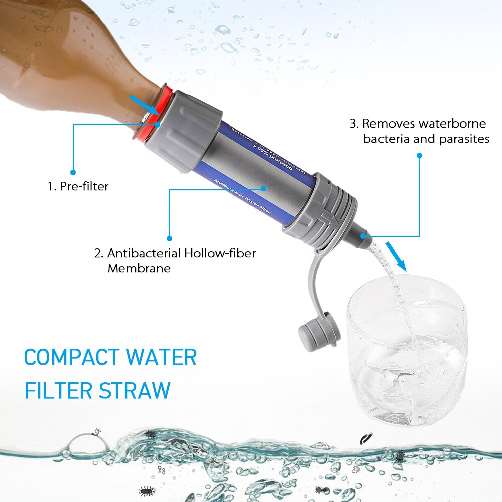 Camping Water Purifier Pocket Straw Filter by HitMyNeed