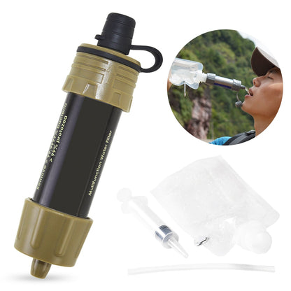 Camping Water Purifier Pocket Straw Filter army-green by HitMyNeed
