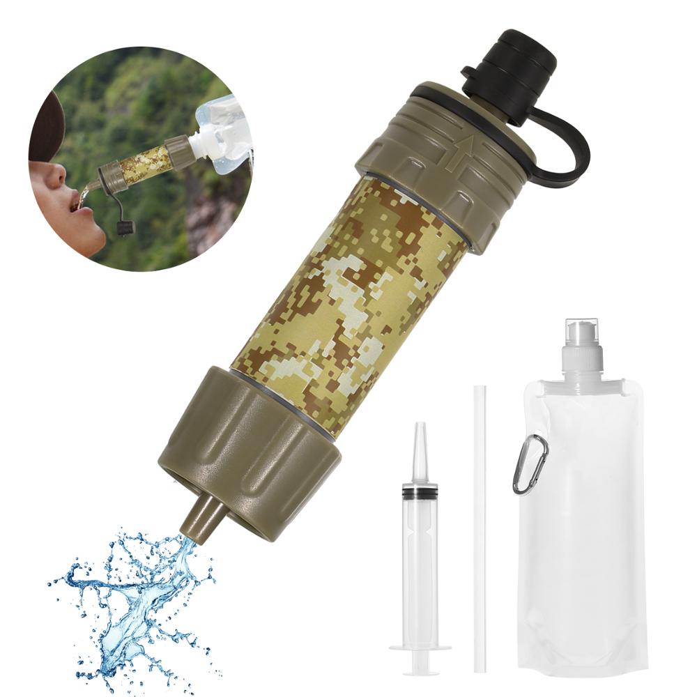 Camping Water Purifier Pocket Straw Filter camouflage by HitMyNeed