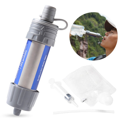 Camping Water Purifier Pocket Straw Filter gray by HitMyNeed