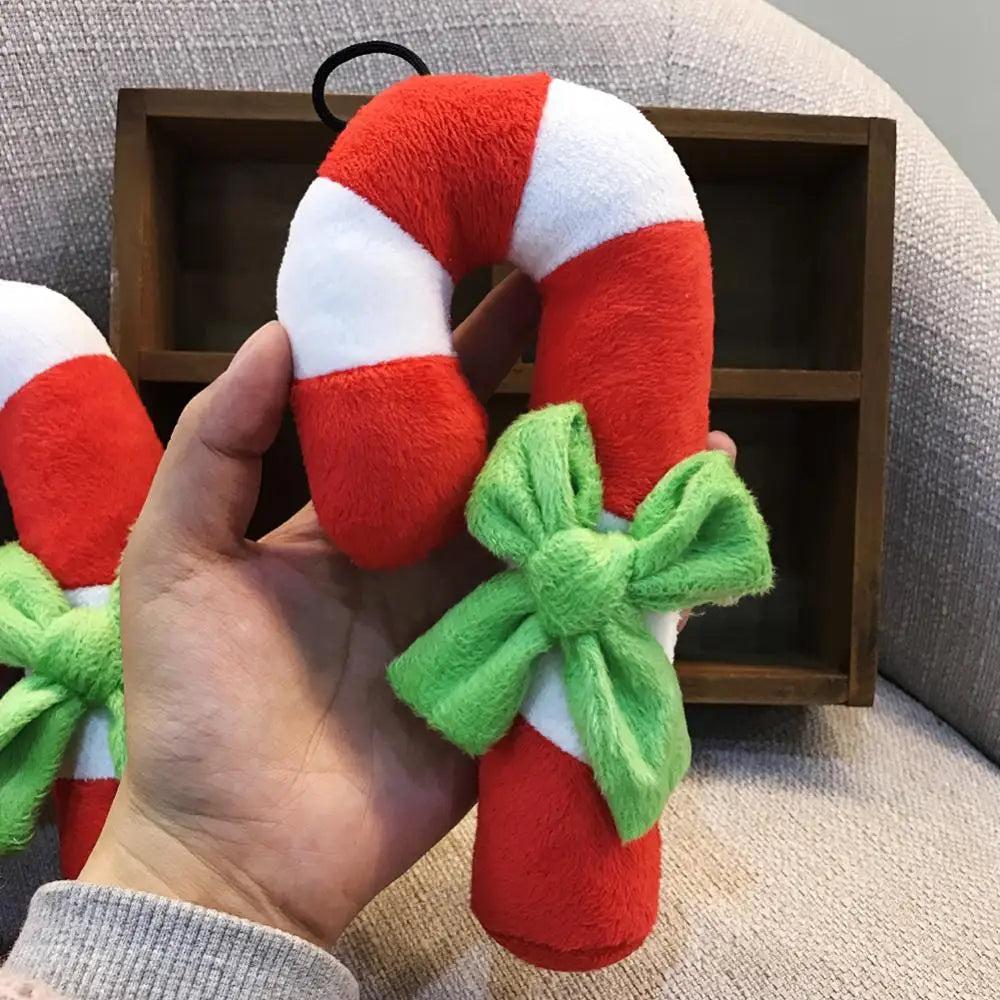 Candy Cane Dog Toy - Festive Chew & Fetch Toy by HitMyNeed