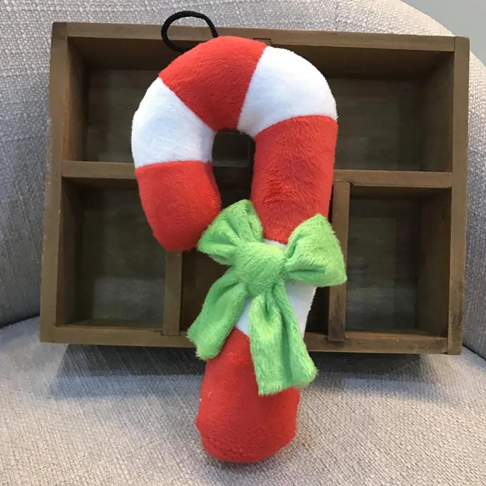 Candy Cane Dog Toy - Festive Chew & Fetch Toy by HitMyNeed