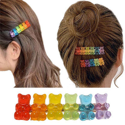 Candy Colored Gummy Bear Hair Clip Barrette by HitMyNeed