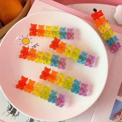 Candy Colored Gummy Bear Hair Clip Barrette by HitMyNeed