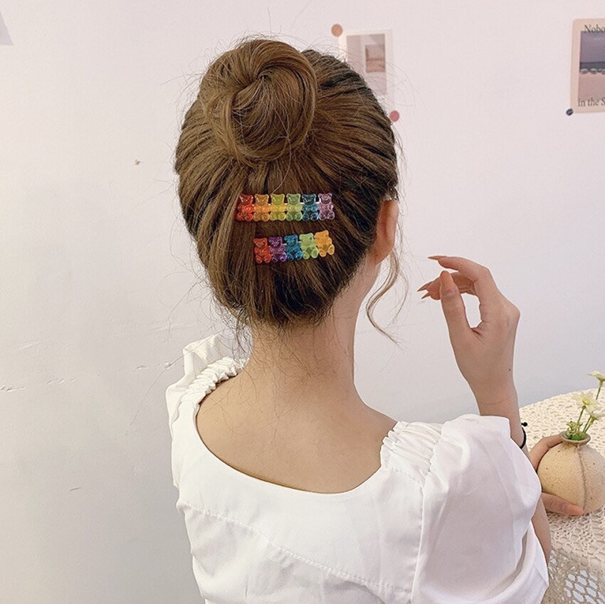 Candy Colored Gummy Bear Hair Clip Barrette by HitMyNeed