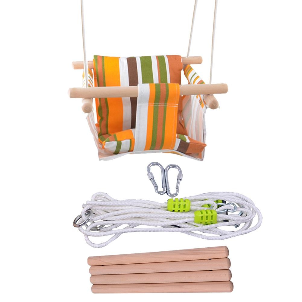 Canvas Baby Swing Chair with Cushioned Seat by HitMyNeed