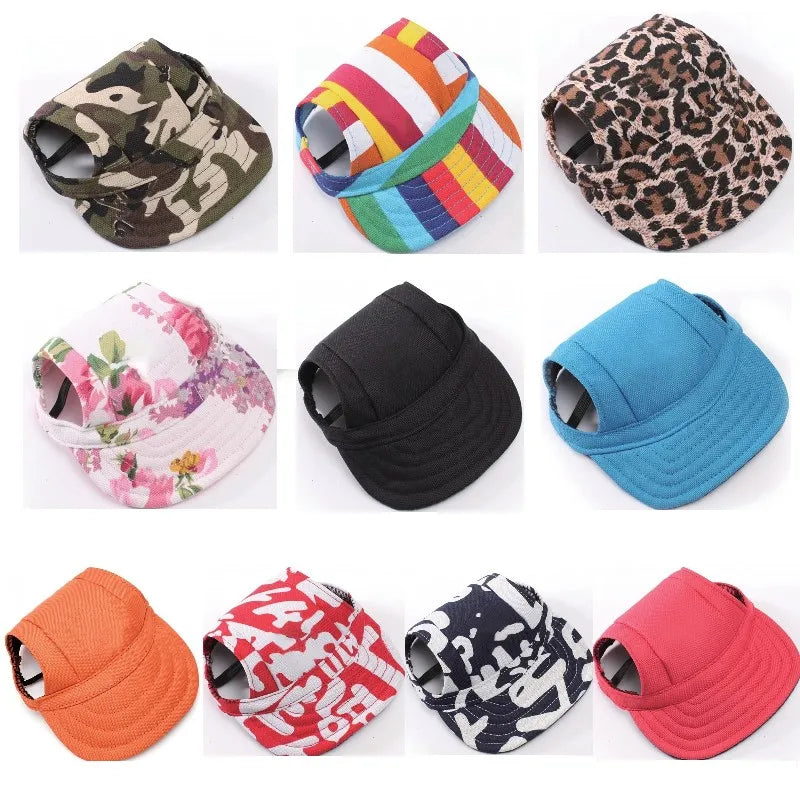Canvas Dog Sun Hat with Ear Holes and Chin Strap by HitMyNeed