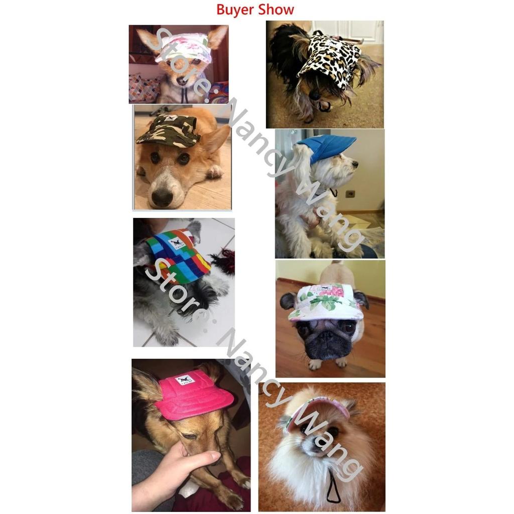 Canvas Dog Sun Hat with Ear Holes and Chin Strap by HitMyNeed