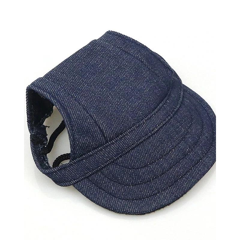 Canvas Dog Sun Hat with Ear Holes and Chin Strap by HitMyNeed