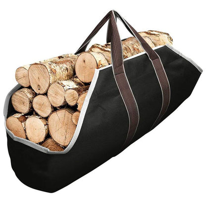 Canvas Firewood Log Carrier Tote Bag by HitMyNeed