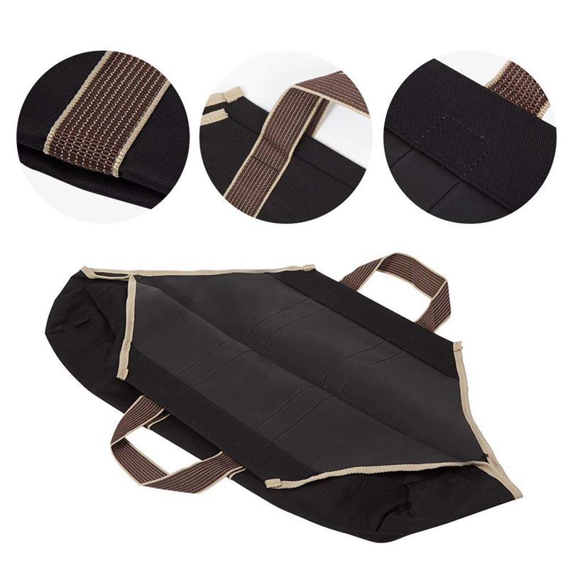 Canvas Firewood Log Carrier Tote Bag by HitMyNeed