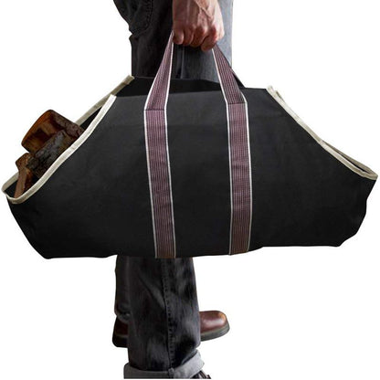 Canvas Firewood Log Carrier Tote Bag by HitMyNeed