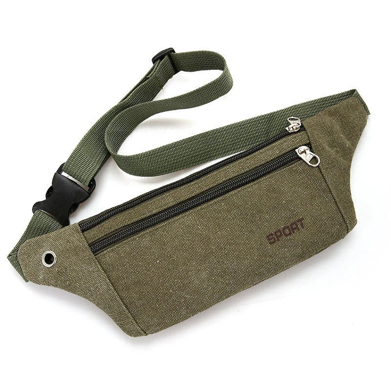 Canvas Fit Ultra-Thin Anti-Theft Running Waistpack army-green by HitMyNeed
