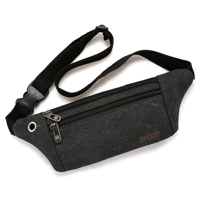 Canvas Fit Ultra-Thin Anti-Theft Running Waistpack black by HitMyNeed