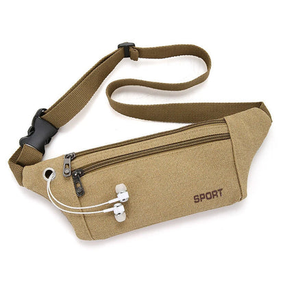 Canvas Fit Ultra-Thin Anti-Theft Running Waistpack khaki by HitMyNeed