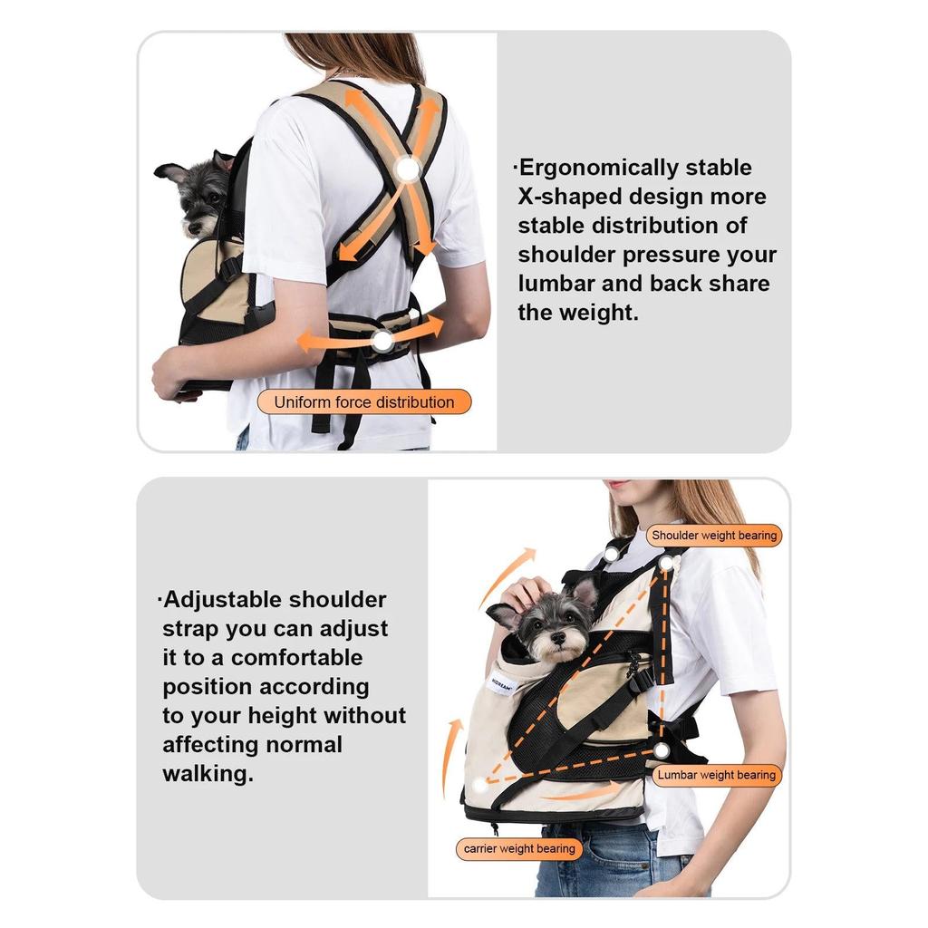 Canvas Front Pet Sling Carrier for Cats & Small Dogs by HitMyNeed