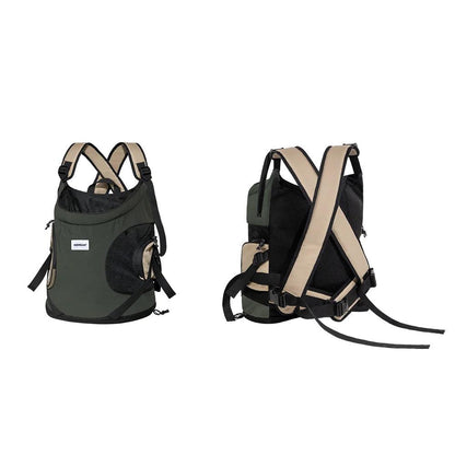 Canvas Front Pet Sling Carrier for Cats & Small Dogs buckwheat-ash by HitMyNeed