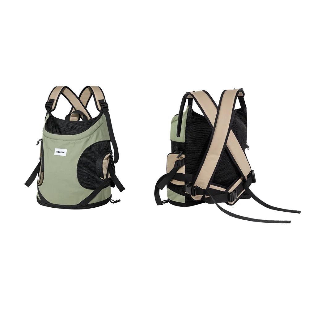 Canvas Front Pet Sling Carrier for Cats & Small Dogs olive-green by HitMyNeed