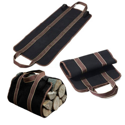 Canvas Log Carrier Bag for Firewood, 90 x 40 cm by HitMyNeed