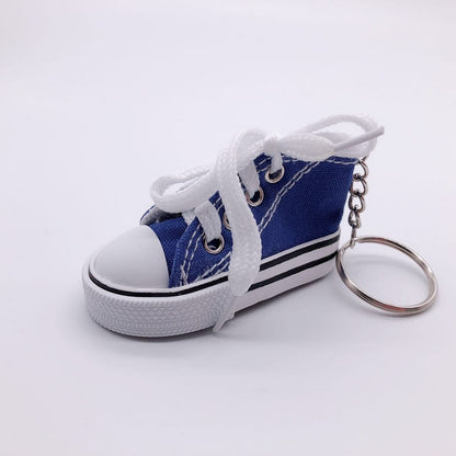 Canvas Mini Sneaker Keychain blue by HitMyNeed