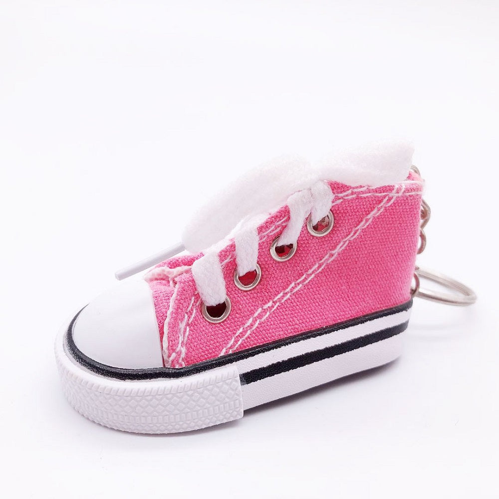 Canvas Mini Sneaker Keychain pink by HitMyNeed