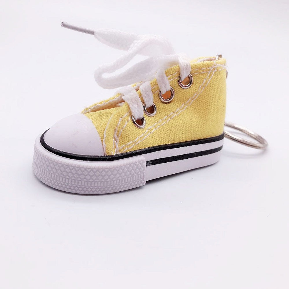 Canvas Mini Sneaker Keychain yellow by HitMyNeed