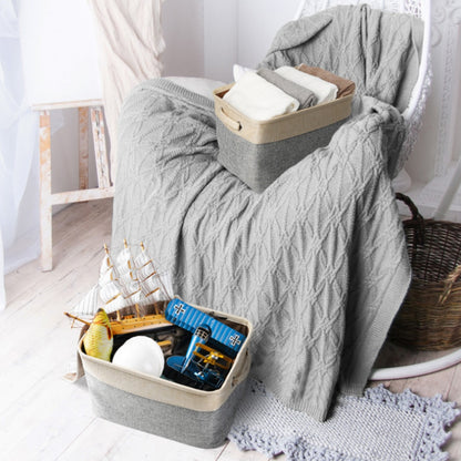 Canvas Pet Toy Storage Box with Handles 24.6L by HitMyNeed