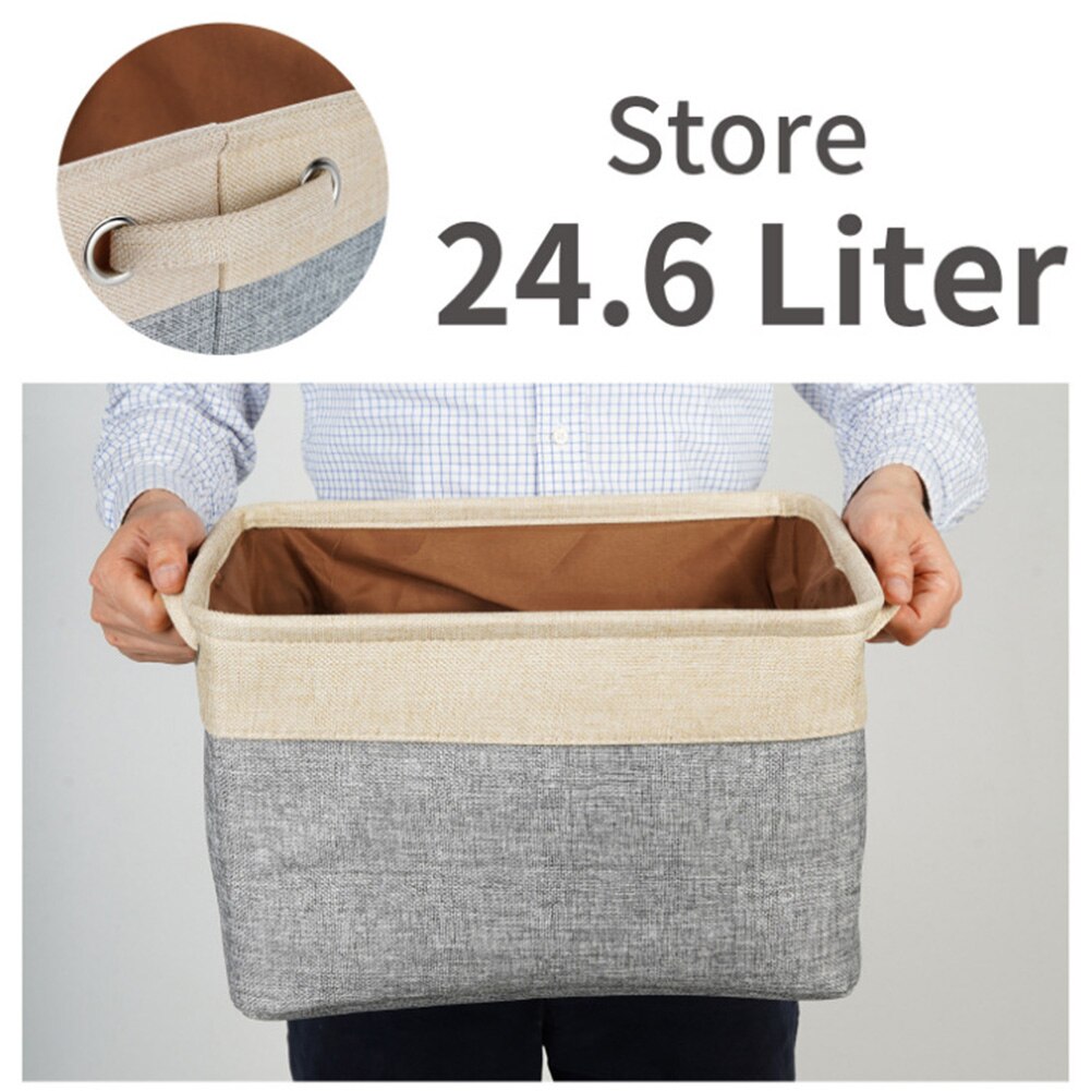 Canvas Pet Toy Storage Box with Handles 24.6L by HitMyNeed