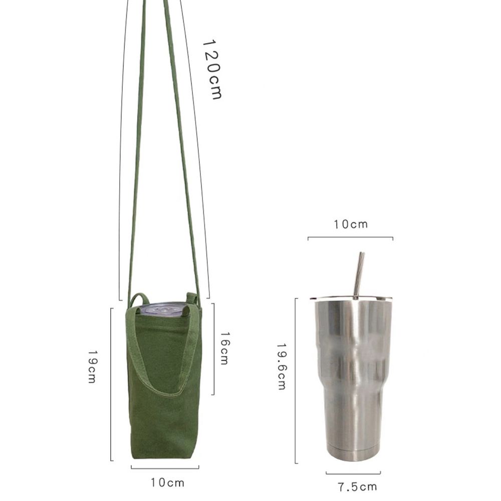 Canvas Shoulder Tumbler Bag with Adjustable Strap by HitMyNeed