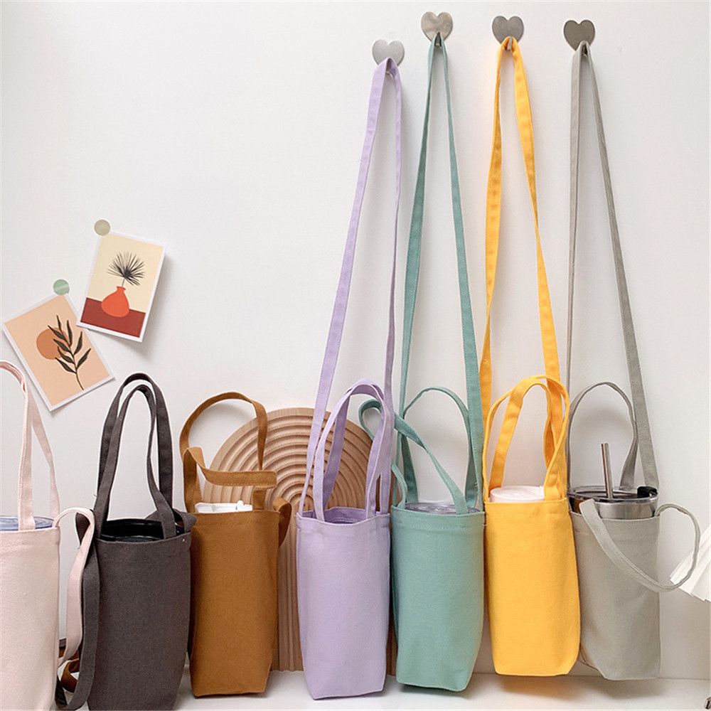 Canvas Shoulder Tumbler Bag with Adjustable Strap by HitMyNeed