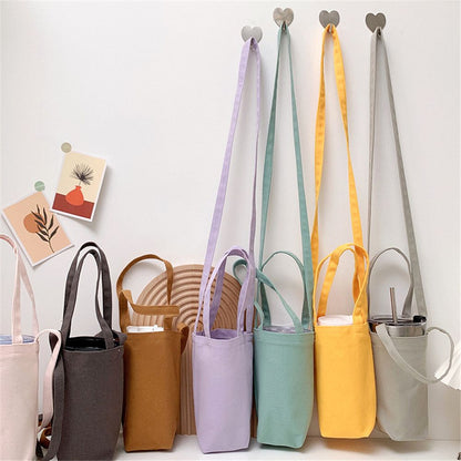 Canvas Shoulder Tumbler Bag with Adjustable Strap by HitMyNeed