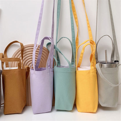 Canvas Shoulder Tumbler Bag with Adjustable Strap by HitMyNeed