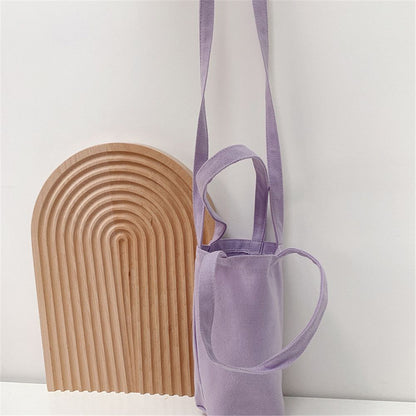 Canvas Shoulder Tumbler Bag with Adjustable Strap purple by HitMyNeed