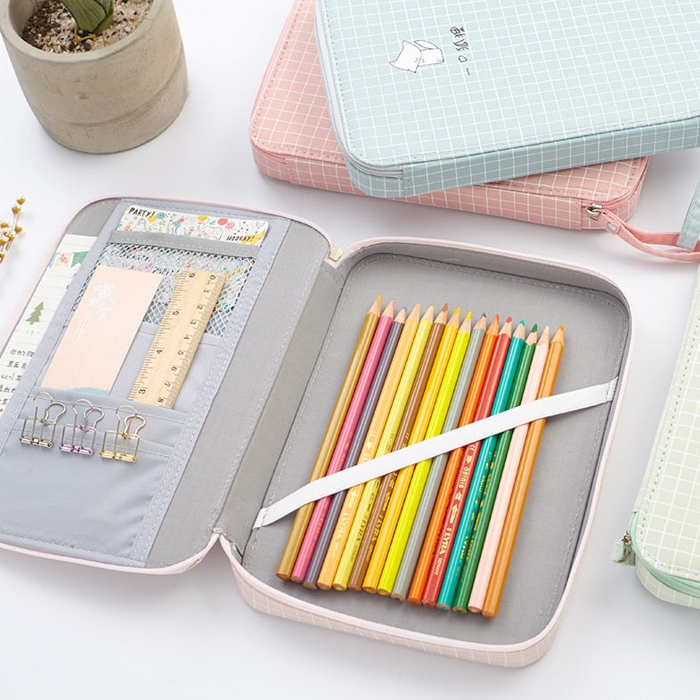 Canvas Stationery Pouch and Gadget Storage Bag by HitMyNeed
