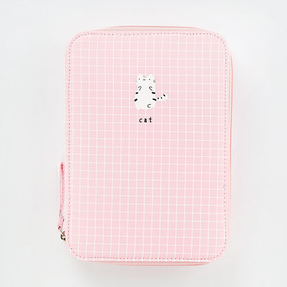 Canvas Stationery Pouch and Gadget Storage Bag a-cat by HitMyNeed