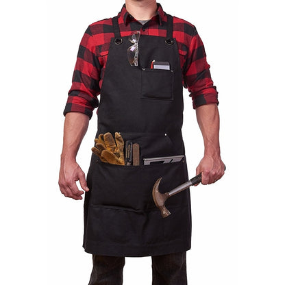 Canvas Work Apron with Multiple Tool Pockets by HitMyNeed