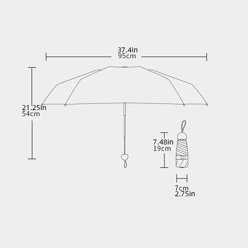 Capsule Mini Umbrella for Sun and Rain Protection by HitMyNeed