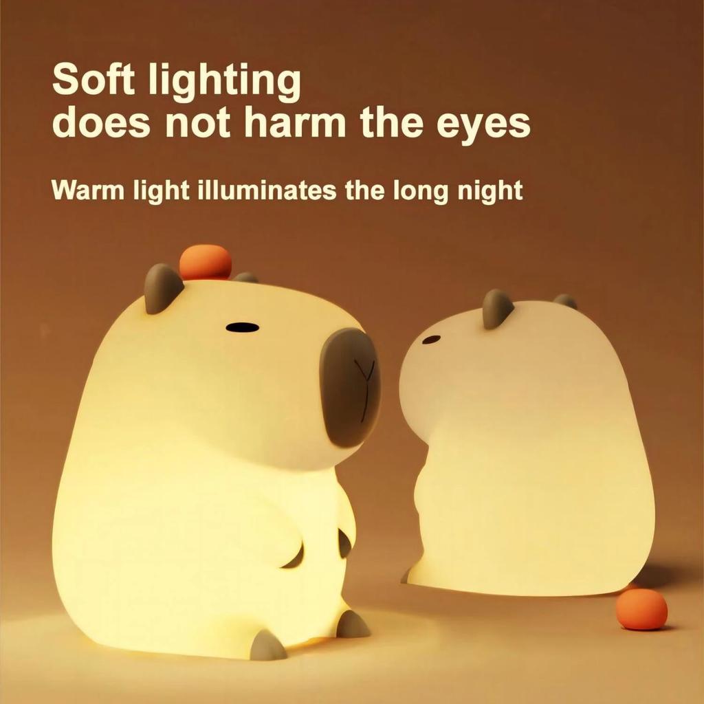 Capybara Silicone Night Light with Timer & Dimming by HitMyNeed