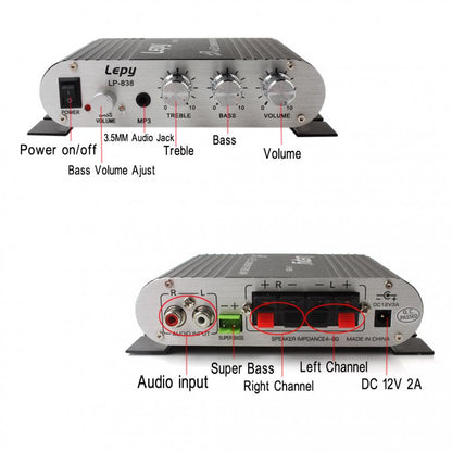 Car Audio Stereo Amplifier Speaker Booster 2.1 by HitMyNeed