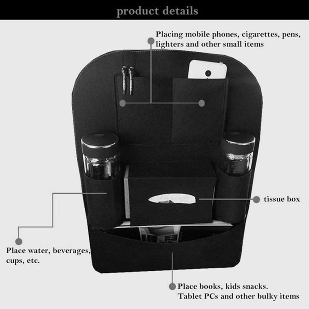 Car Back Seat Organizer with Multi-Pocket Storage by HitMyNeed