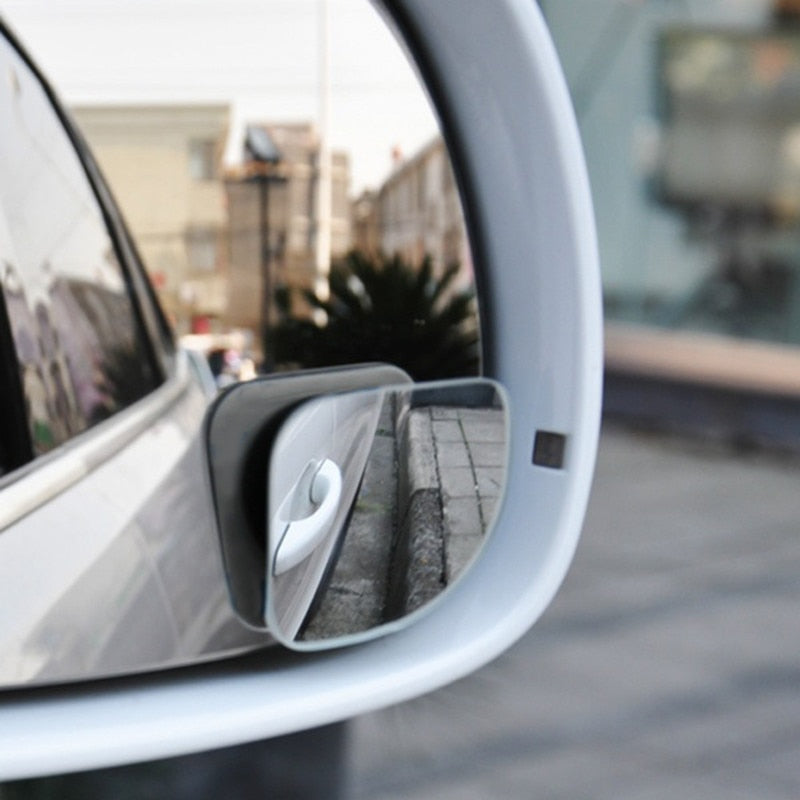 Car Blind Spot Mirrors 2pcs - Wide Angle Safety Glass by HitMyNeed