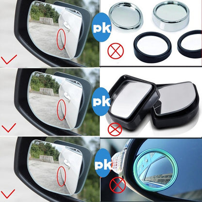 Car Blind Spot Mirrors 2pcs - Wide Angle Safety Glass by HitMyNeed