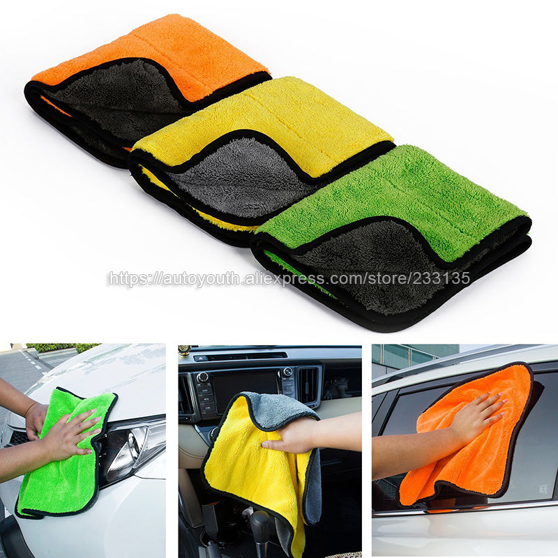 Car Cleaning Microfiber Buffing Towels Set (3 Pack) by HitMyNeed