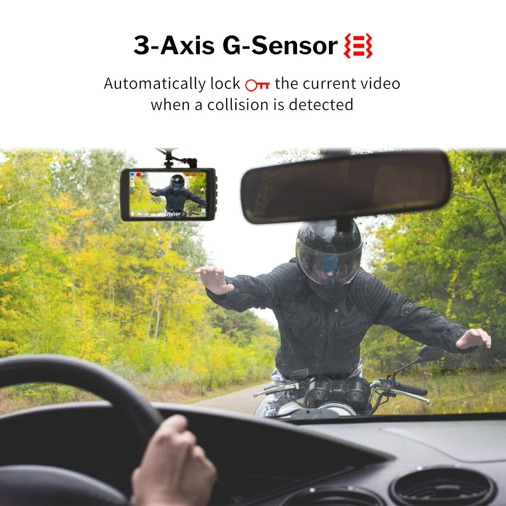 Car Dash Cam DVR with 4" Screen & Parking Mode by HitMyNeed